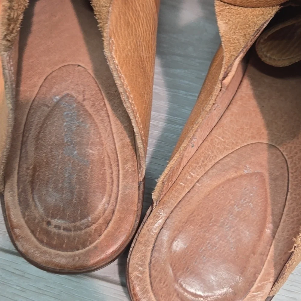 Free People Women Criss Cross Leather Hobo Boho Slip On Shoes Sz 40/9